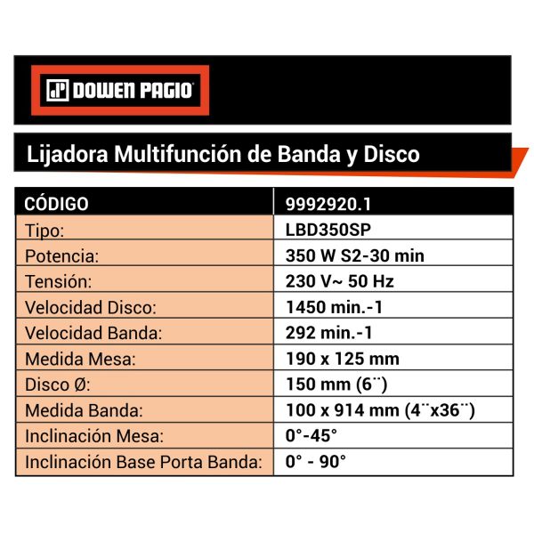 LIJADORA MULTIFUNCIÓN DE BANDA Y DISCO - Imagen 3