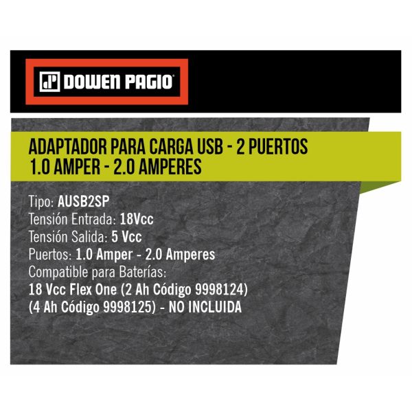 Adaptador Para Carga USB 2 Puertos Flex One - Imagen 3