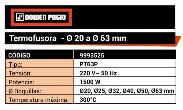 Termofusora 1500W 300°C - Imagen 6