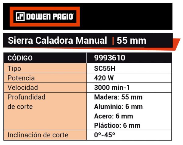 Sierra Caladora Manual 55 mm 420W - Imagen 5