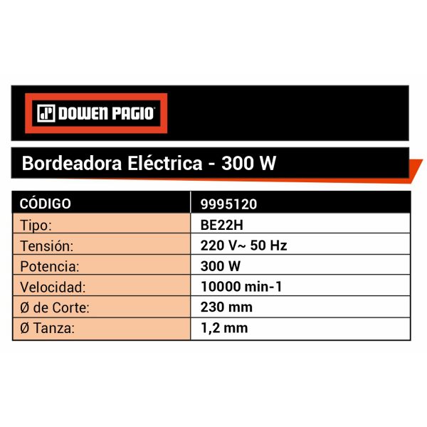▷ Bordeadora Electrica ◁ De Cesped  🔵300w 🟡220mm - Imagen 2