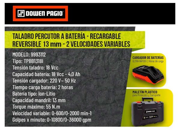 Taladro Percutor A Batería - Flex One - Imagen 2